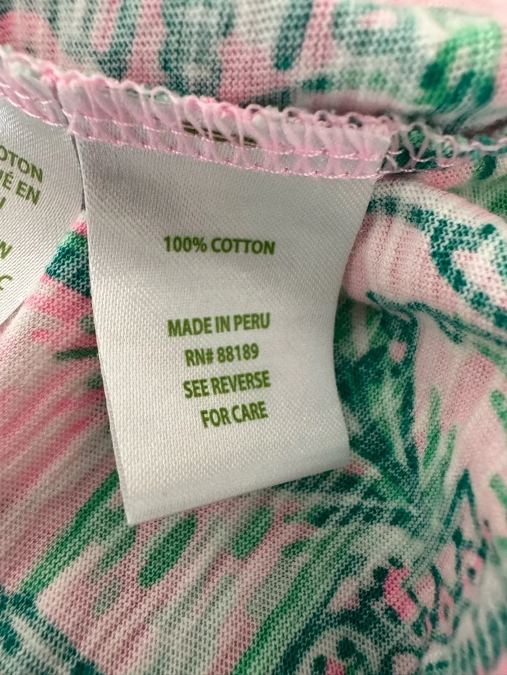 Lilly Pulitzer Etta V-Neck Top Mandevilla Baby Cotton Preppy Southern Medium - Picture 8 of 10